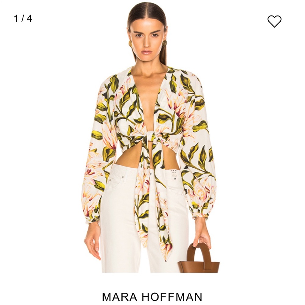 Mara Hoffman floral tie top